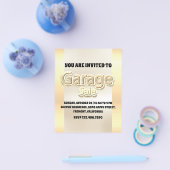 Garage Sale Faux Gold Verkoop Glitter Flyer (Enkel)