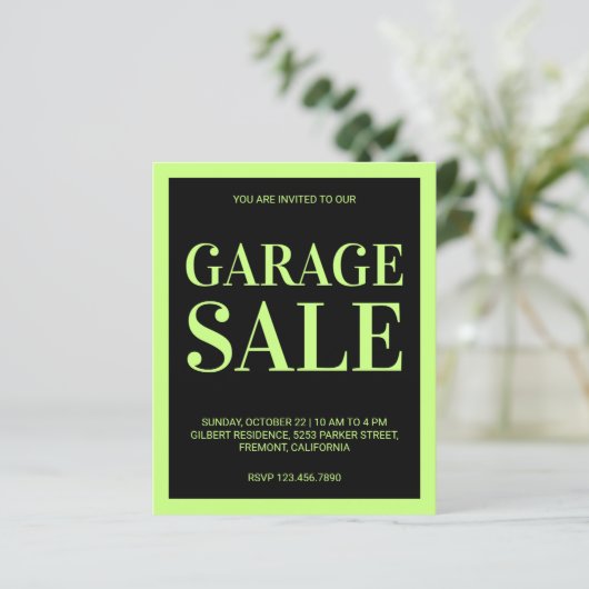 Garage Sale Flyer (Staand voorkant)