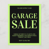 Garage Sale Flyer (Achterkant)