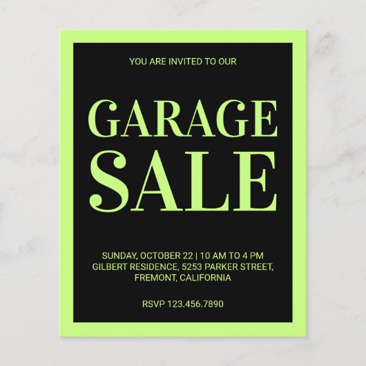 Garage Sale Flyer (Voorkant)