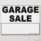 Garage Sale Flyer (Achterkant)