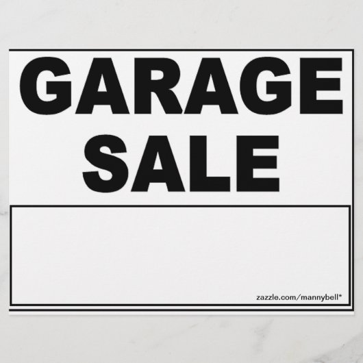 Garage Sale Flyer (Achterkant)