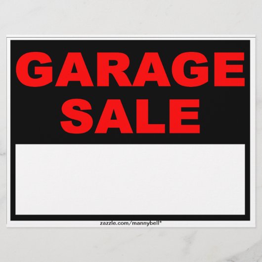 Garage Sale Flyer (Achterkant)