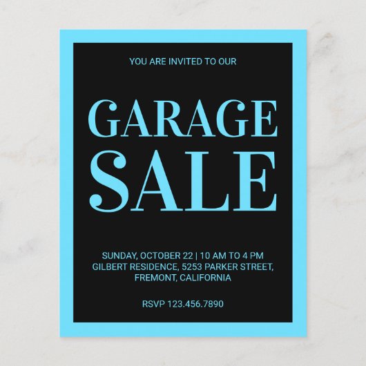 Garage Sale Flyer (Achterkant)