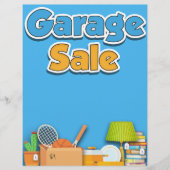 Garage Sale Flyer - 8 1/2" x 11" Sjabloon (Voorkant)