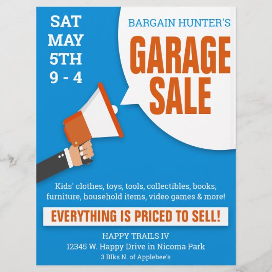 Garage Sale Flyer - Koopjesjagers (Voorkant)