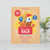 Garage Sale Flyer Sjabloon (Staand voorkant)