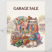 Garage Sale Flyer Sjabloon (Achterkant)
