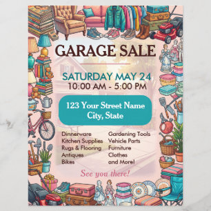 Garage Sale Flyer Sjabloon