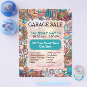 Garage Sale Flyer Sjabloon (Enkel)