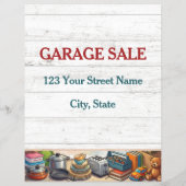 Garage Sale Flyer Sjabloon (Achterkant)