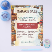 Garage Sale Flyer Sjabloon (Enkel)