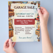 Garage Sale Flyer Sjabloon (Hand)