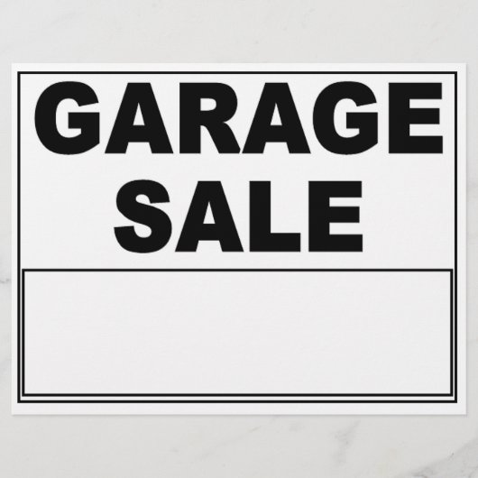 Garage Sale-folder Flyer (Voorkant)