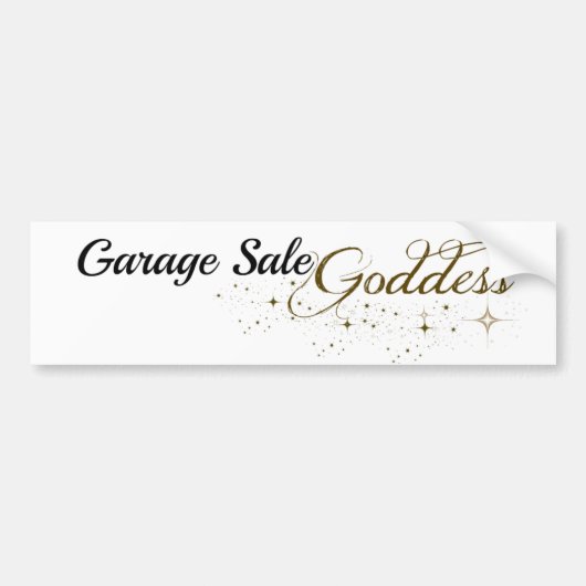 Garage Sale Goddess Bumpersticker (Voorkant)
