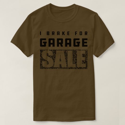 Garage Sale I rem voor garageverkoop T-shirt (Design voorkant)