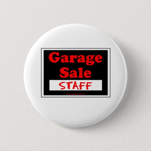 Garage Sale Personeel Ronde Button 5,7 Cm (Voorkant)