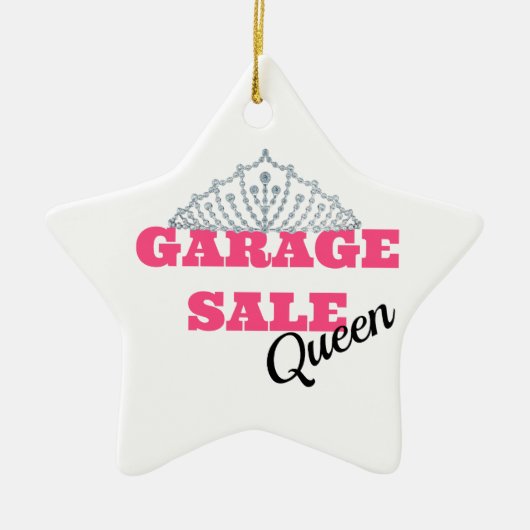 Garage Sale Queen Line Keramisch Ornament (Voorkant)