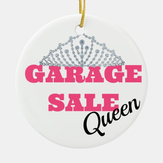 Garage Sale Queen Line Keramisch Ornament (Voorkant)