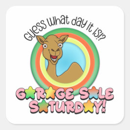 Garage Sale Stickers — Raad eens welke dag het Cam