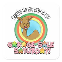 Garage Sale Stickers — Raad eens welke dag het is