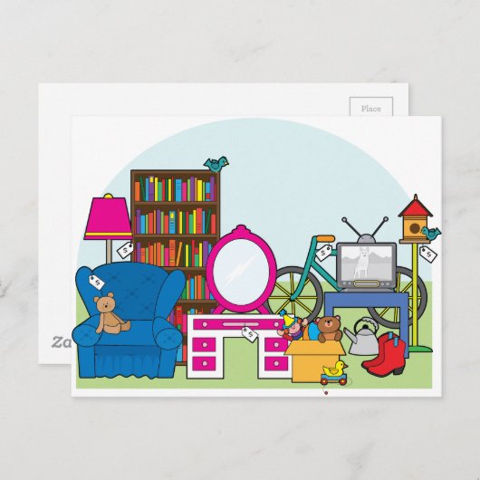 Garage Sale Stuff Briefkaart (Voorkant / Achterkant)