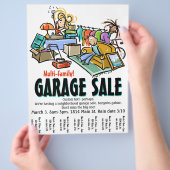 Garage Sale. Verplaatsende verkoop. Yard Sale Cust Flyer (Hand)