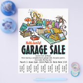 Garage Sale. Verplaatsende verkoop. Yard Sale Cust Flyer (Enkel)