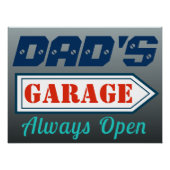 Garage Sign Glossy Poster (Voorkant)