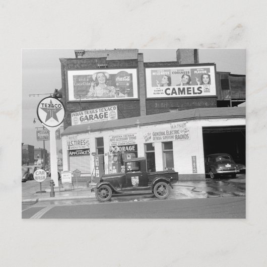 Garage & Tankstation, 1940 Briefkaart (Voorkant)