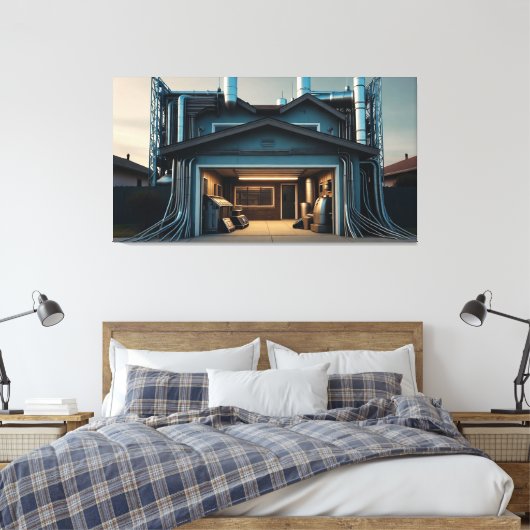 Garage Tech Upgrade canvas print (Insitu (Slaapkamer))