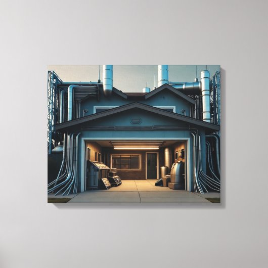 Garage Tech Upgrade canvasprint Canvas Afdruk (Voorkant)