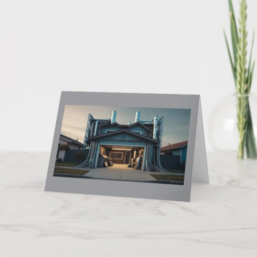 Garage Tech Upgrade greeting card Feestdagen Kaart (Voorkant)
