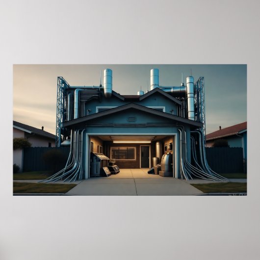 Garage Tech Upgrade waarde matte poster (Voorkant)