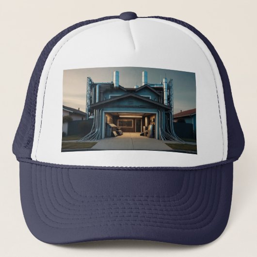 Garage Tech Upgrade zwarte hoed Trucker Pet (Voorkant)