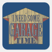 GARAGE TIME Toolbox Vierkante Sticker (Voorkant)