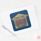 GARAGE TIME Toolbox Vierkante Sticker (Envelop)