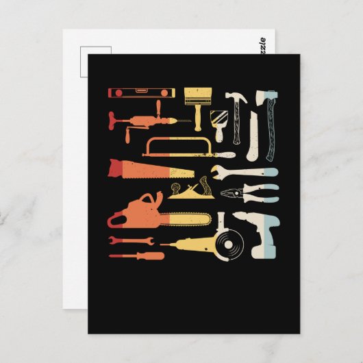  Garage Tools Handyman Briefkaart (Voorkant / Achterkant)