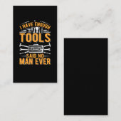 Garage Tools Mechanic Dad Craftsman Husband Visitekaartje (Voorkant / Achterkant)