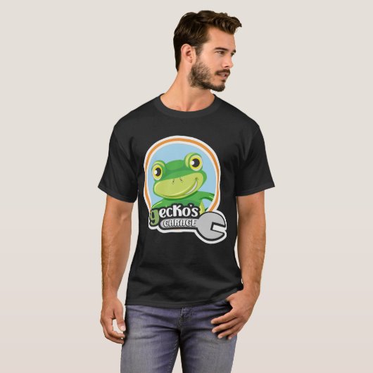Garage van Gecko T-shirt (Voorkant volledig)