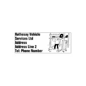 Garage Vehicle Repairs & Servicing Zelfinktende Stempel (Design)