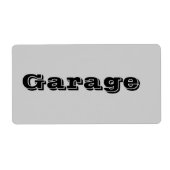 Garage verhuislabels in grijs etiket (Voorkant)