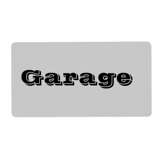 Garage verhuislabels in grijs etiket (Voorkant)