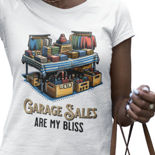 Garage verkoop is mijn geluk t-shirt