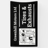 Garage Voertuig Service Ontwerp Banner (Verticaal)