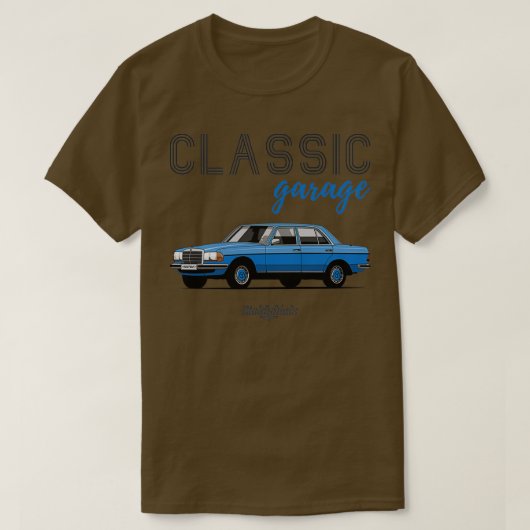 Garage W123 blauw 1 T-shirt (Design voorkant)