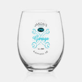 Garage Wrenches Drinkware Cocktail Wijnglas Zonder Voet (Achterkant)