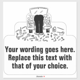 Garageapparatuur of autoonderhoud sticker