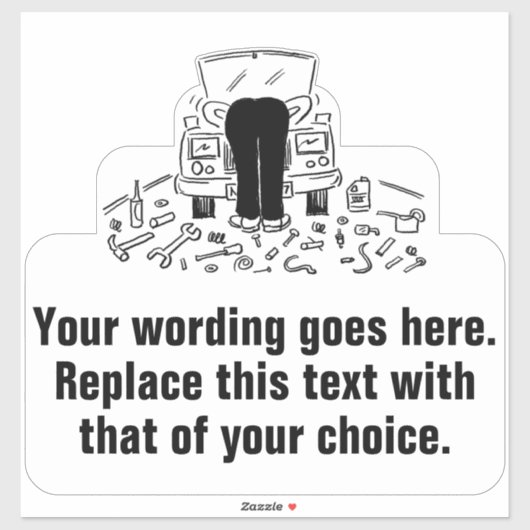 Garageapparatuur of autoonderhoud sticker (Vel)