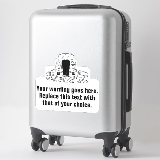 Garageapparatuur of autoonderhoud sticker (Koffer)